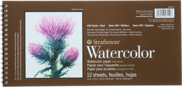 WATERCOLOR 400 6X12 SPIRAL BOUND 12 SHEETS