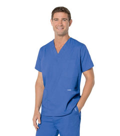 MENS 5 POCKET SCRUB RYLBLU SML