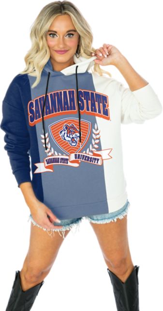 Savannah State University Women's Color Block Hooded Sweatshirt