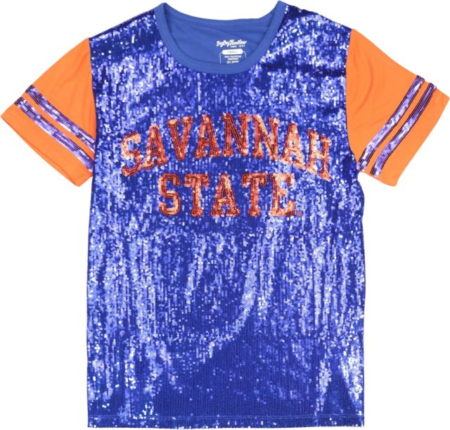 Savannah State University Women's Sequin Short Sleeve T-Shirt