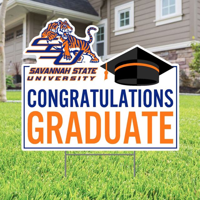 Savannah State University Grad Lawn Sign