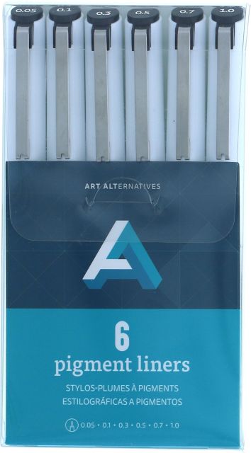 PIGMENT LINER BLACK 6-PEN SET
