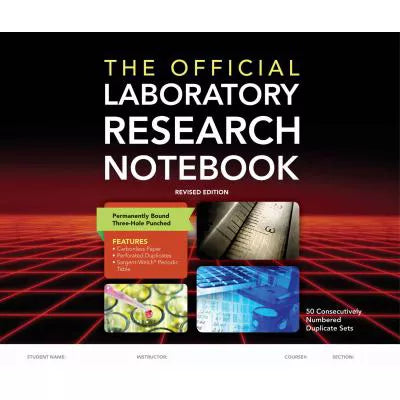 Official Laboratory Research Notebook (50 Pgs)